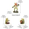 Resin Cute Frog Statue Fairy Garden Decor, Spring Outdoor Yard Flower Pot Patio Lawn Indoor Table Shelf Desk Decorations