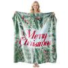 Christmas Themed Flannel Fleece Blanket Nap Throw Customizable Home Use