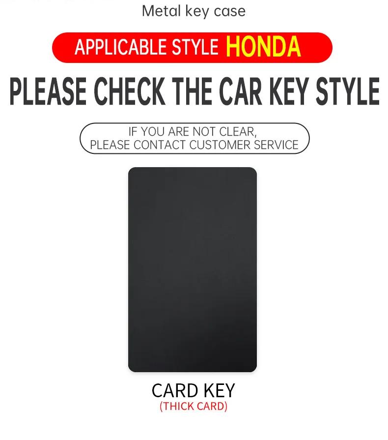 Zinc Alloy Leather Car Remote Key Protection Cover Shell For Honda New Civic 11th Gen ZRV Integra 2023 Keychain Auto Accessories RM4