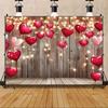Red Pink Heart Balloon Background Multi Functional Love Banner Birthday Festival Wedding Couple Portrait Photography Backdrop