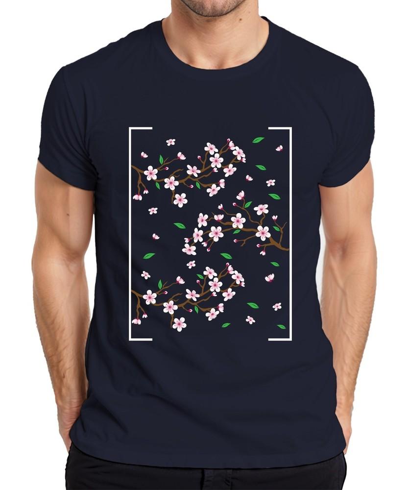 Cherry Blossom Sakura Branches Spring Japanese Floral Pattern Style Unisexs Tshirt S