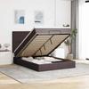 VidaXL Ottoman Bed Frame with Mattress Dark Brown 140x200 Cm Fabric 3313081