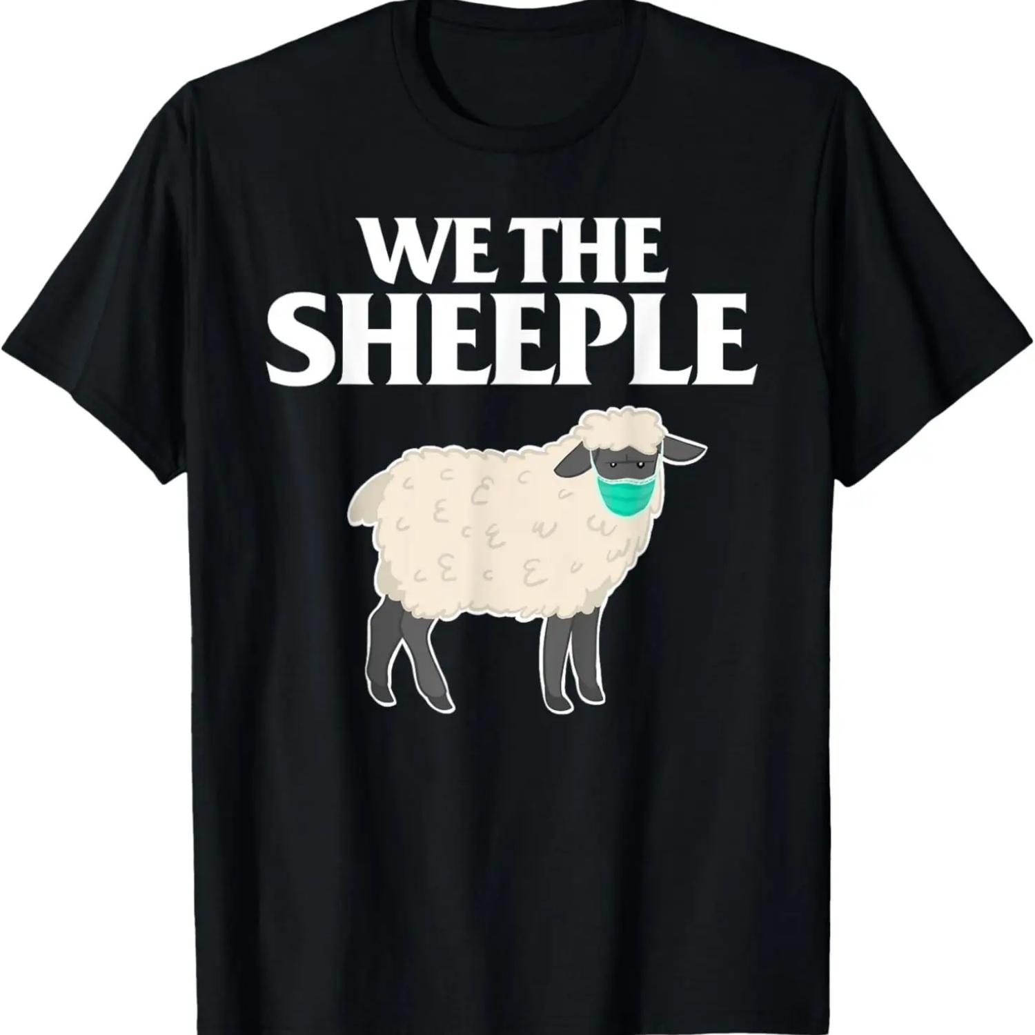 

We the Sheeple funny Anti-mask sheep with face mask T-Shirt S чёрный
