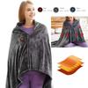 USB Heated Blanket Heated Blanket Shawl 3 Heating Level Wearable Electric Blanket Coral Velvet 9 Heated Areas for Autumn Winter
