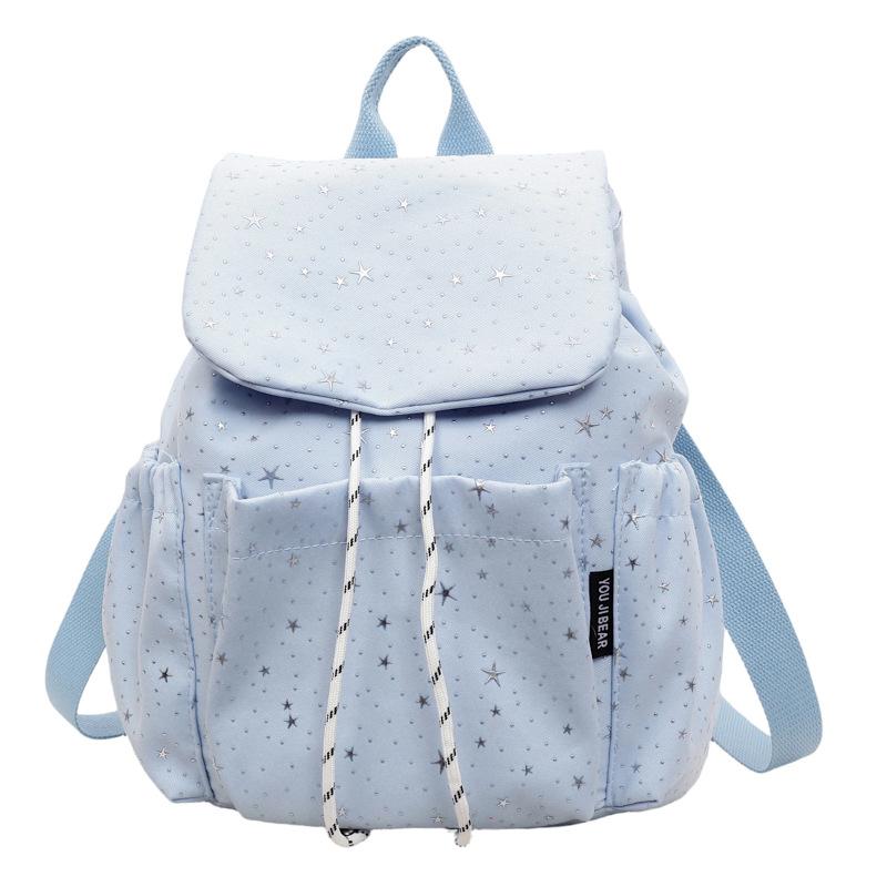 Schoolbag Korean ins Wind Star Backpack Versatile 1011 New Female College Style Commuter Travel Lightweight Backpack