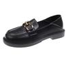 Single shoe women's autumn and winter new chain middle school student mother flat bottom lazy woman
