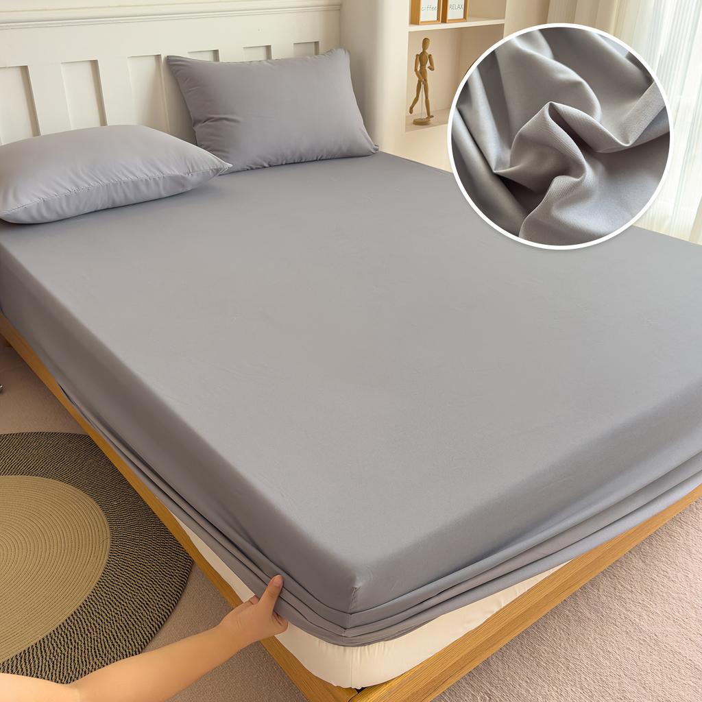 Hochwertiges Baumwoll-Spannbettlaken mit Gummibändern Matratzenbezug für Queen King Size Bett Kein Kissenbezug Enthalten 140/160/200cm