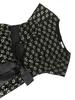 Print O Neck Short Sleeve Lace-Up High Waist A Line Mid-Calf Dress Elegant Vintage Style Dress for Women Party Outfit
