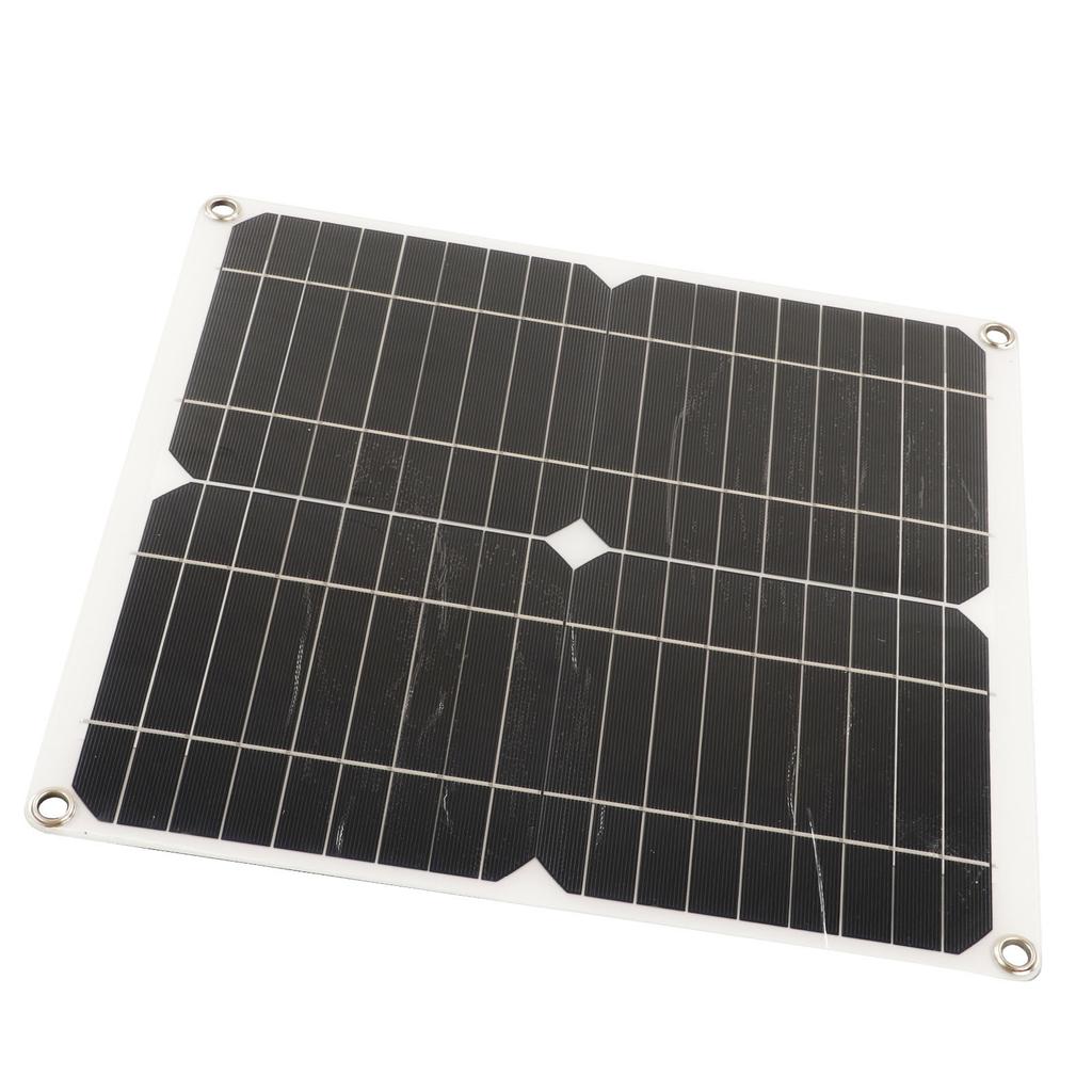 Solar Panel Monocrystalline Silicon Waterproof High Performance for RV Car Boat Trailer 20W 18V 10A