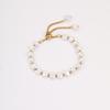 Elegant Baroque Faux Pearl Stainless Steel Layered Bracelet Earrings Set