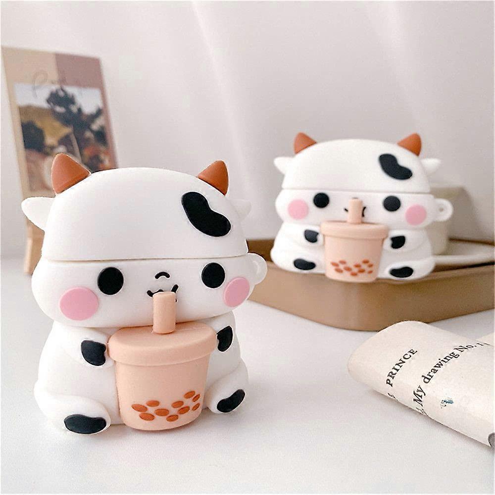 Silicone Milk Tea Cow Protect Cover Bags For AirPods Pro Case Wireless Cartoon Bluetooth Earphone Headphones Case