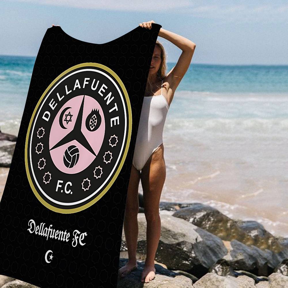 Dellafuente F C Whitepaper Beach Towel Colorful Bath Towels For Girl Microfiber Quick Dry Custom Sand Beach Yoga Spa Gym Pool