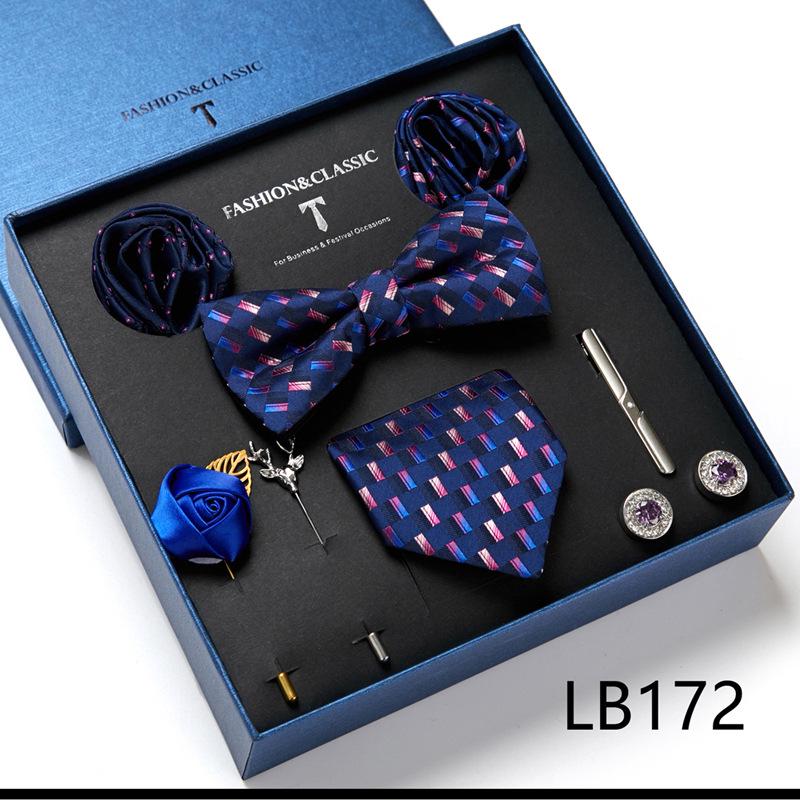 

Men s 8-Piece Solid Color Floral Tie & Pocket Square Gift Set