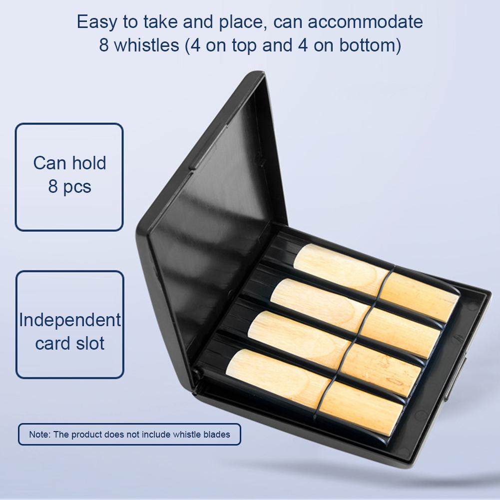 Waterproof Clarinet Reed Case for 8 Pcs Reeds Drop Proof Saxophone Reed Holder Saxophone Reed Storage Case Saxophone Accessories