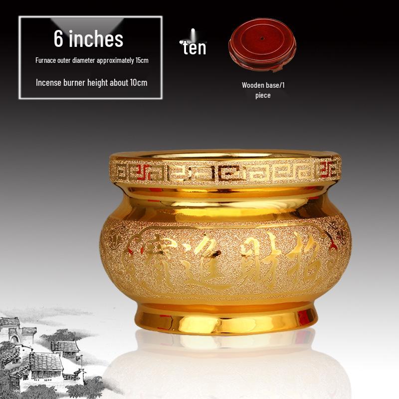 Ceramic Indoor Incense Burner for Buddhist Offerings - Small Holder for Living Room or Buddhist Hall.