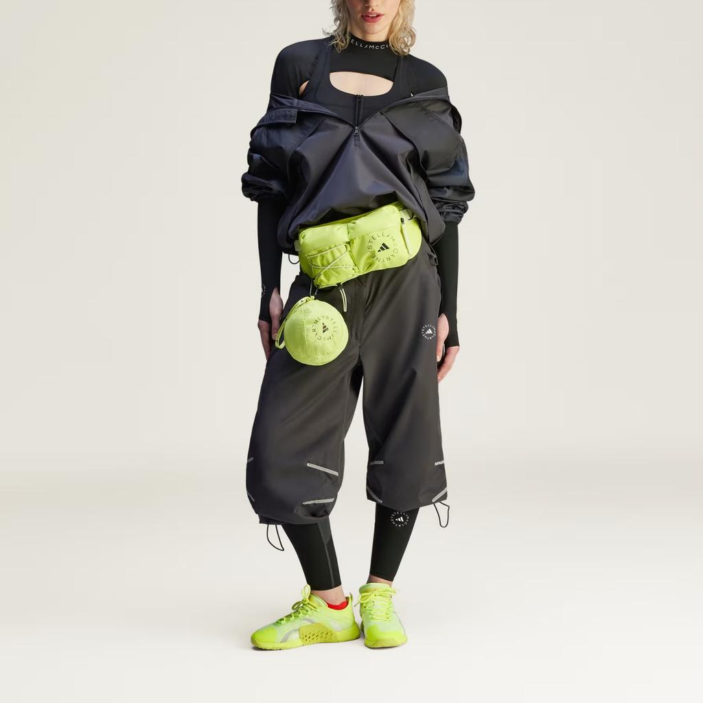 Adidas Loose Fit Zipper Solid Color Knitted Sports Pants Women Bottoms Black JI5248