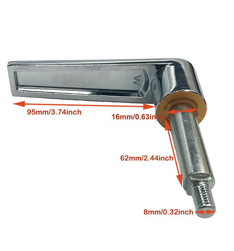 Elegant Silver Chrome Plating Sliding Barn Door Handle 3.74Inch Hole Center for Cabinets Closet Kitchen Hardware