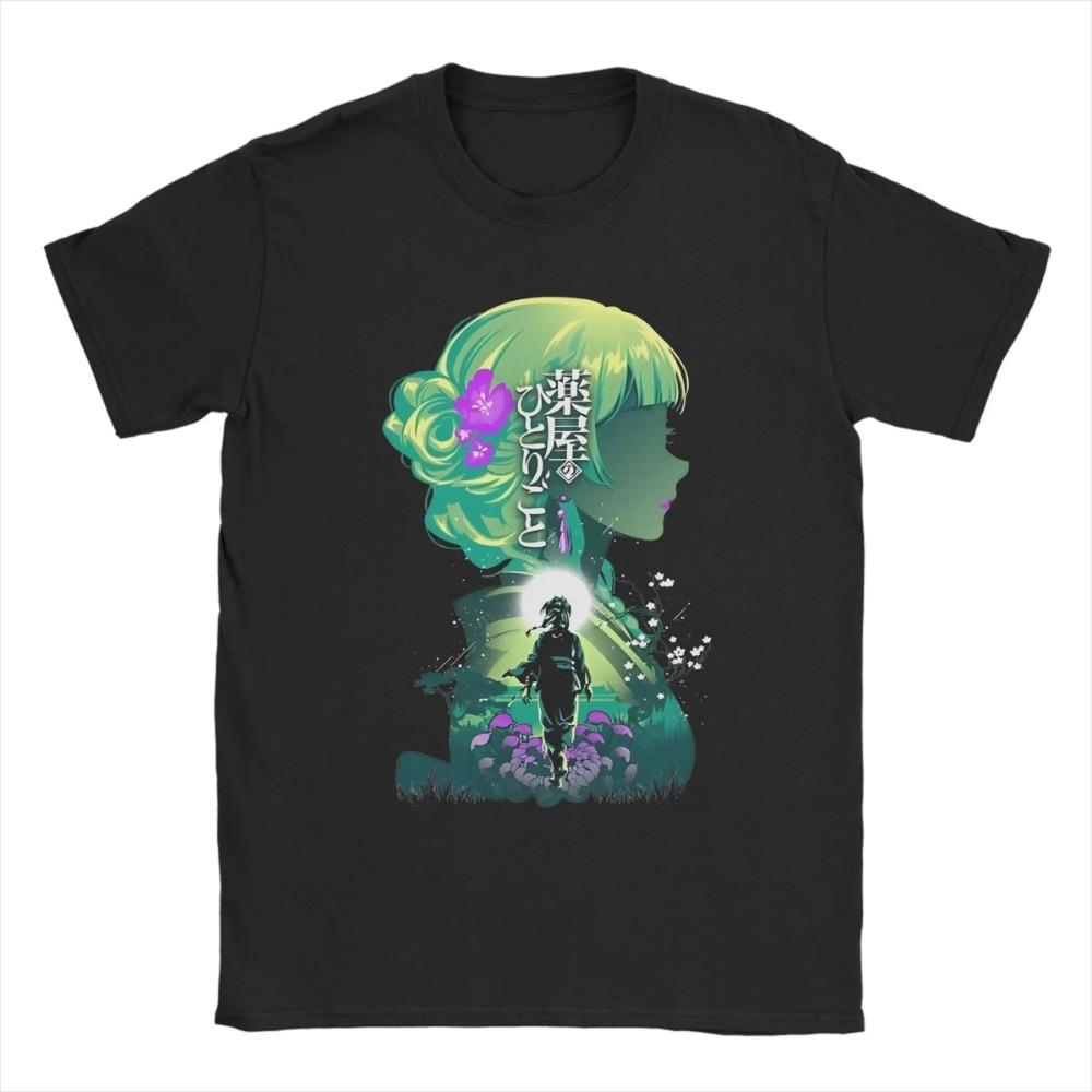 Maomao Le Cronache dell'Apotecario Magliette Uomo Manga Anime Cotone Vintage Maglietta a T Manica Corta Girocollo Maglietta a T Stampata Merch Casual Maglietta Girocollo