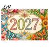 DIY Calendar Kit 2027 Diamond Art Painting Pattern Wall Calendar Rhinestone Gem 12 Monthly Planner Jan. 2026-Dec. Hanging for Home Office