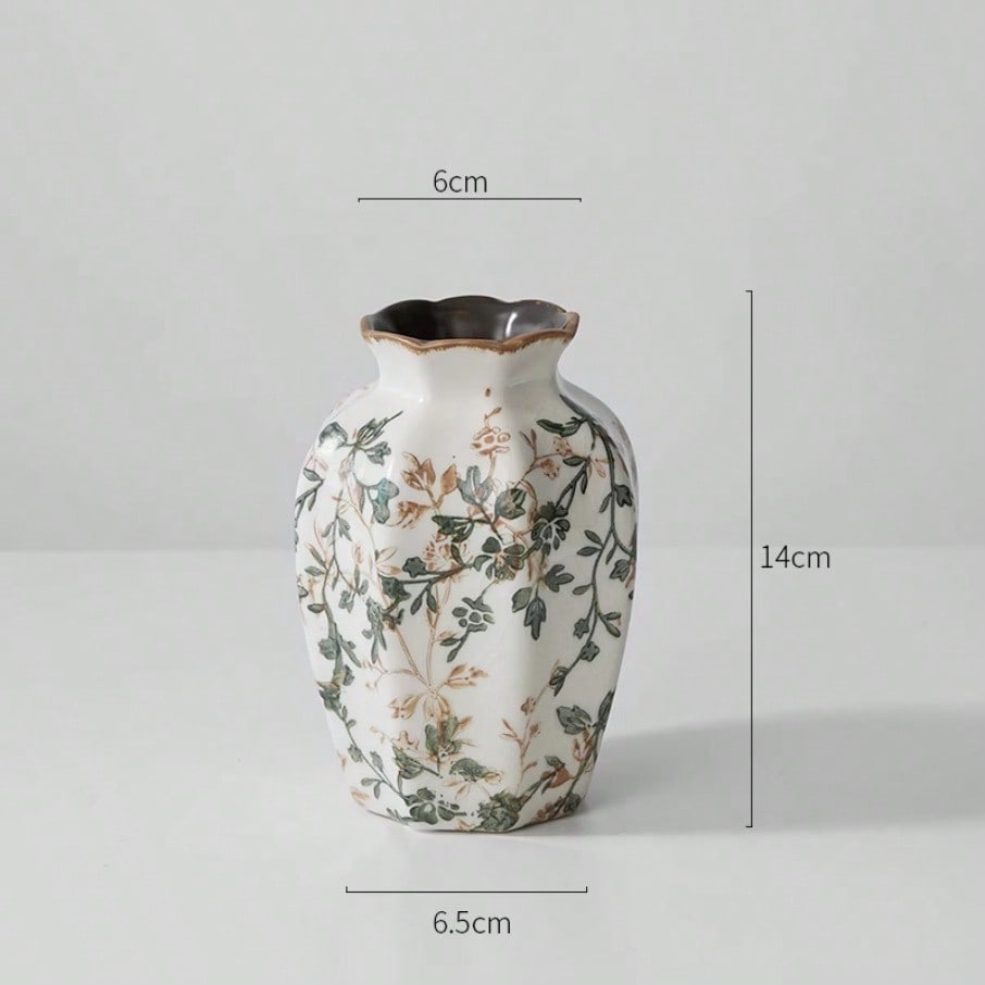 

Ice Cracked Ceramic Vase Water Nourishing Flower Arrangement Dried Flower Gift Antique Blue Zen Home Decor Table Centerpiece