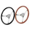 3 Spoke Riveted 6 Hole  Modification Steering Wheel Modification 380mm 15in Wood Vintage Steering Wheel Assembly Walnut Grip