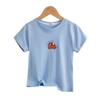 Boys' Children's Short-Sleeve T-shirt Baby Girls' Tops Summer Clothes Children's Wear Small Icon Pure Cotton Simple Style Clothes