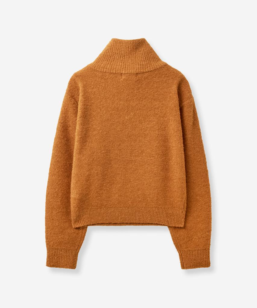SATUR (W) Apero Boucle Knit Zip-Up Orange