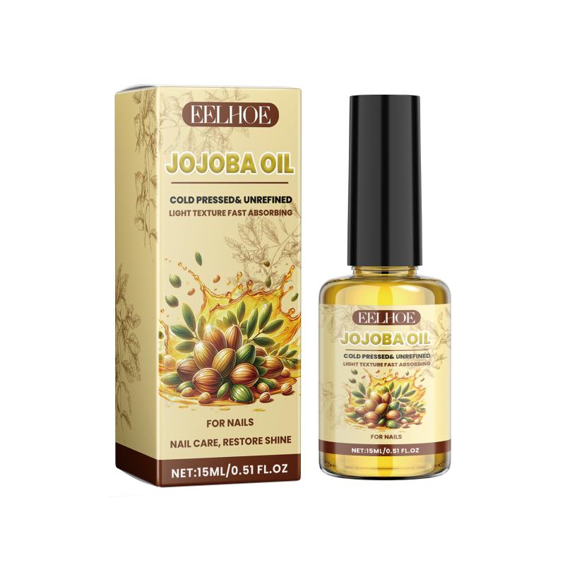 Eelhoe 15Ml Jojoba Nail Oil Strengthen Cuticle Moisturizing Anti Dryness Cracking Nourishing Repair Damaged Nail Manicure Care