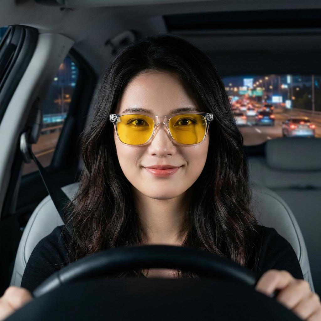 [Uacllcau] Polarized Sunglasses for Night Driving - Night Driving Glasses, Night Fishing, UV Protection, Anti-Glare, Men's & Women's
