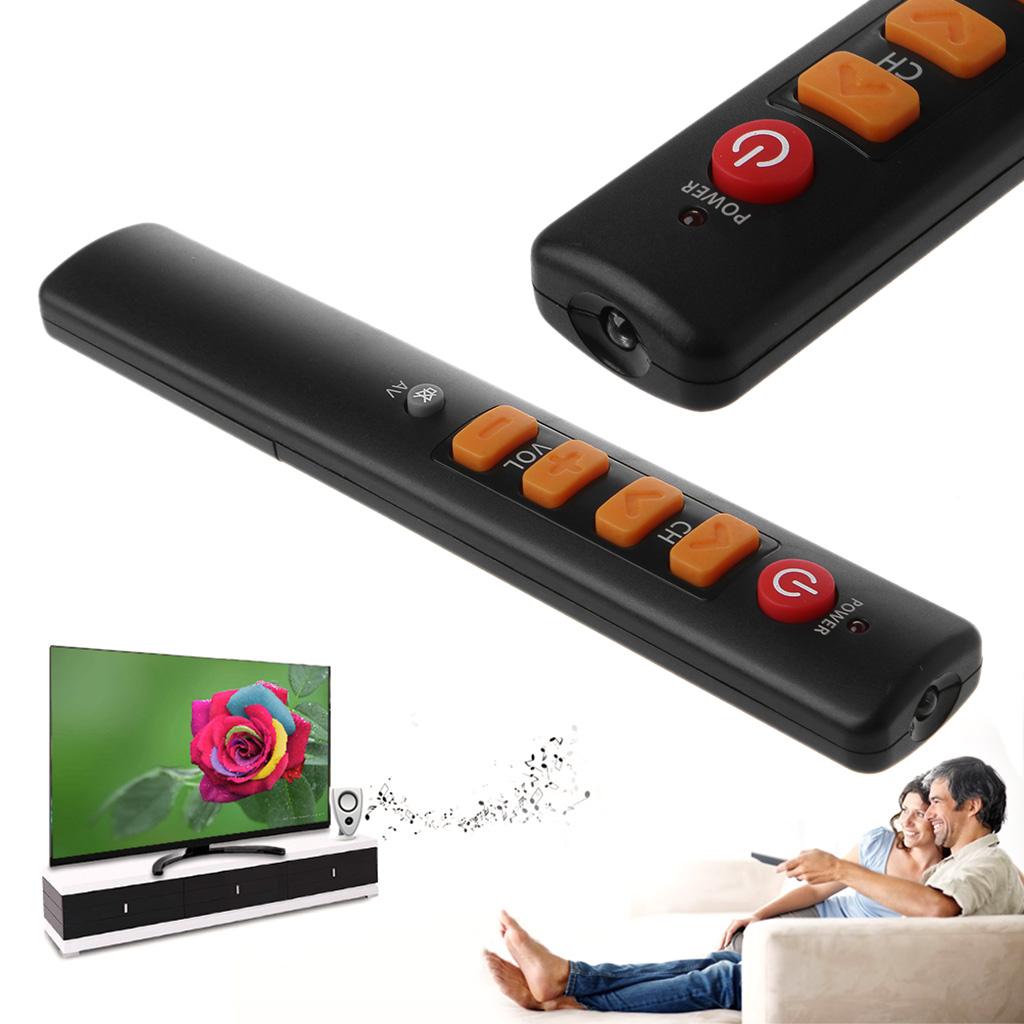 Black 6-key Pure Learning Remote Control for TV STB DVD DVB HIFI TV Amplifier Player Set-top Box Remote Controller