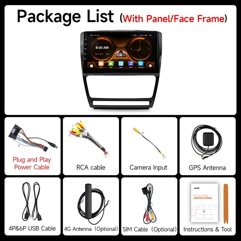 JIUYIN AI Voice 2 din Android Auto Radio For Skoda Octavia 2 A5 2008-2013 Carplay 4G Car Multimedia GPS 2din autoradio