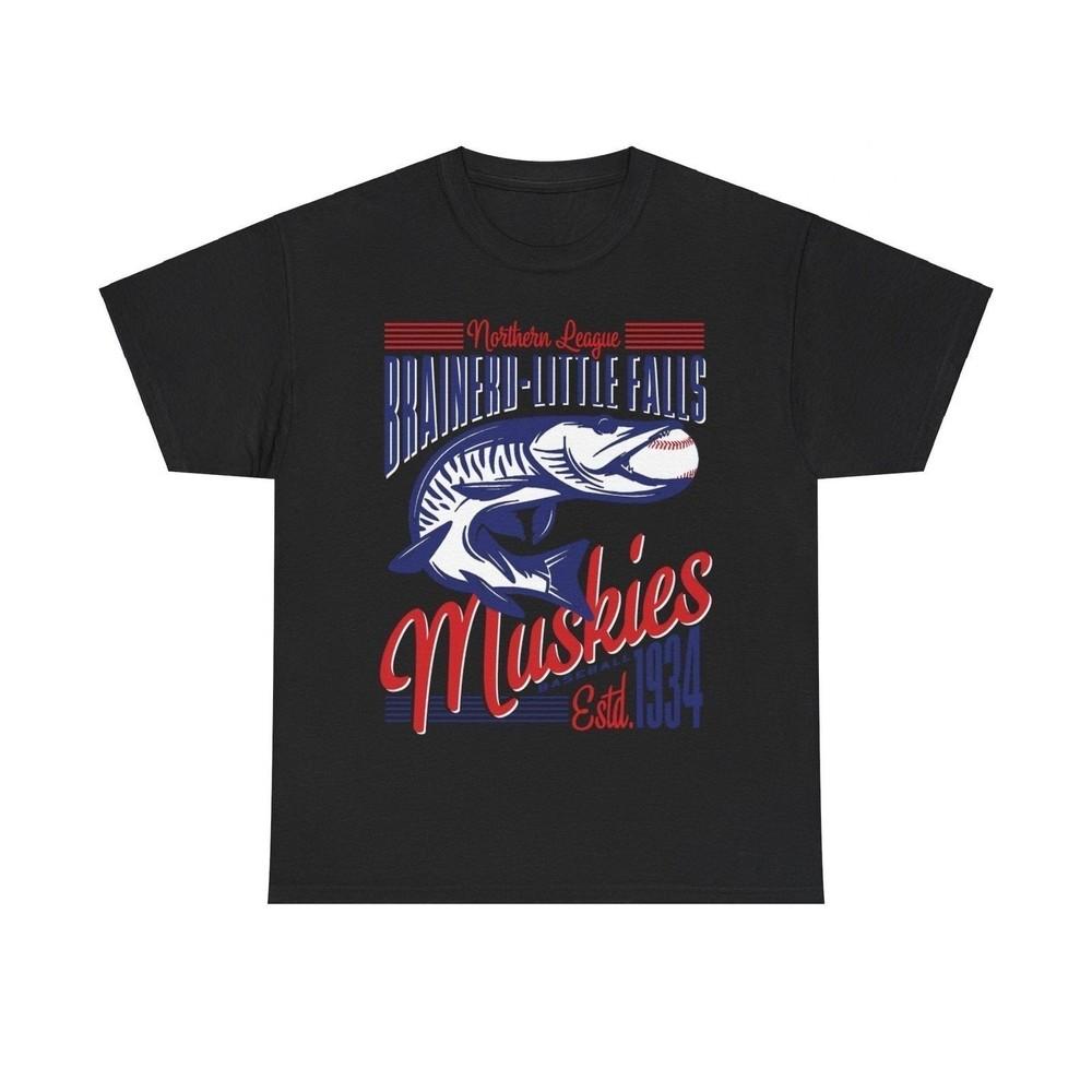 

Brainerd Little Falls Muskies Est 1934 Minnesota Baseball T-shirt 3XL