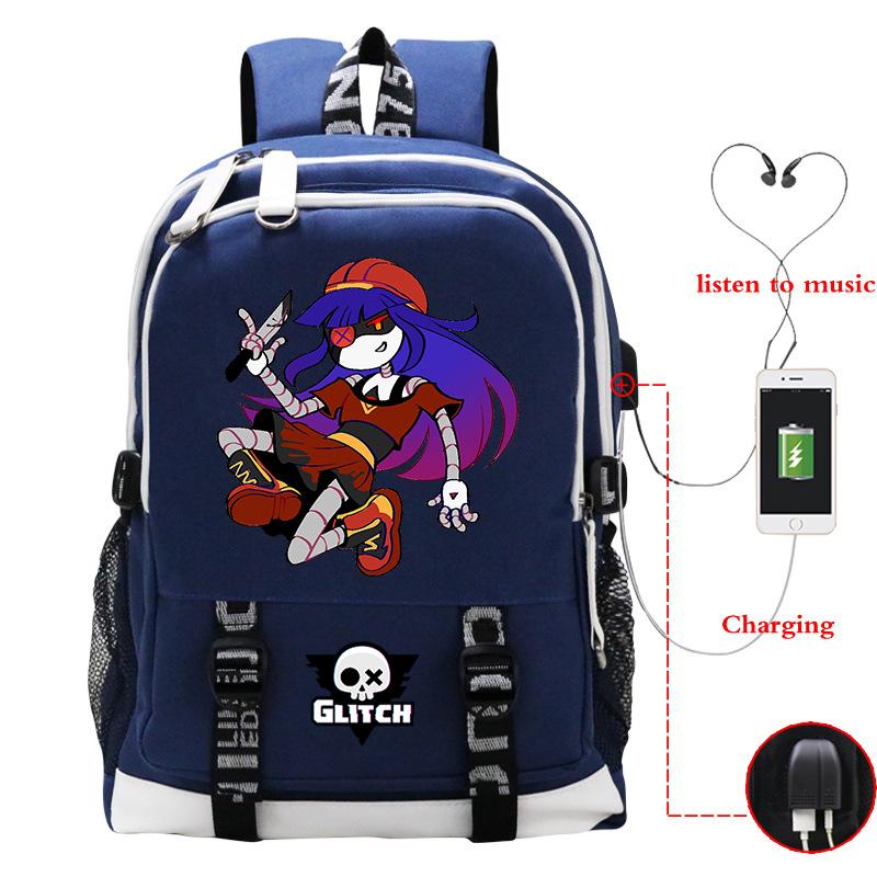 Murder Drones Leisure Travel Backpack Multifunctional USB Student School Bag Large Capacity
