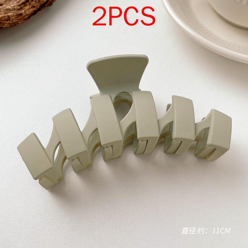 2 ΤΕΜ Premium Σετ Κεφαλών Νέο Γυναικείο Κλιπ Κλιπ Νύχι Μόδας Καφέ Μαύρο Ακρυλικό Μεγάλες Φουρκέτες Claw For Lady Clip Barrette Αξεσουάρ μαλλιών