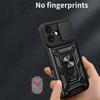 For iPhone 17 Case with Slide Camera Lid PC+TPU Kickstand Phone Cover