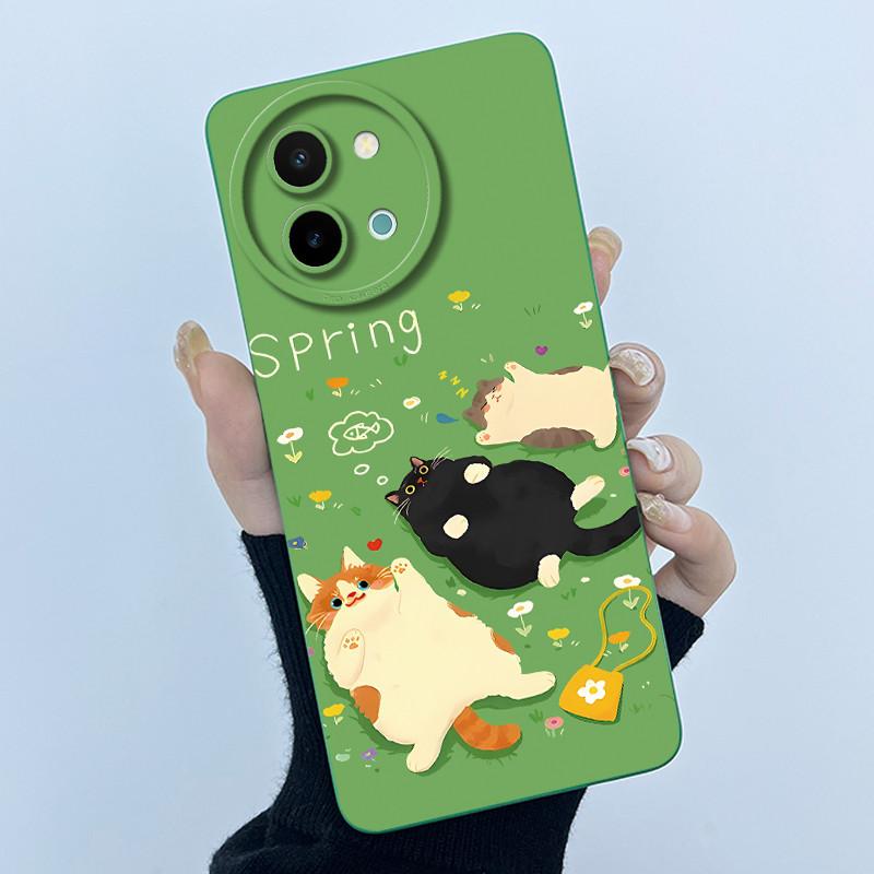 Case For Vivo Y38 Y58 T3X 5G Cute Panda Sweet Girls Silicone Soft Back Cover for VivoY38 VivoY58 5G Bumper Protective Casing