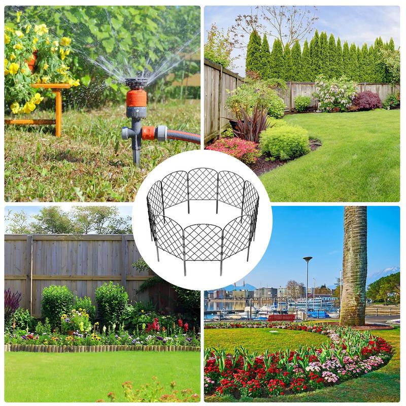 Garden Fence Metal Garden Fence 10X Heavy-Duty Wire Mesh Gate For Privacy Trellis Flower Bed Self-Standing Anti-Climb Pet