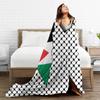 Mappa della Palestina Kufiya Palestinese Hatta Coperte Pile di Corallo Peluche Tradizionale Motivo Keffiyeh Plaid per Letto Tappeto da Letto