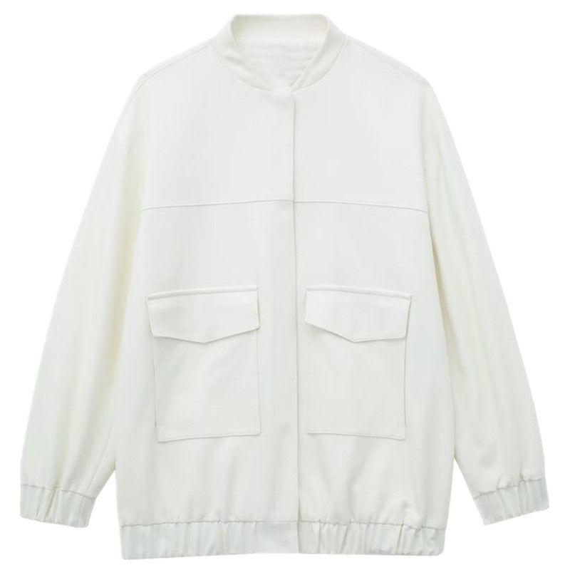 Fashion Style Autumn New Women's Clothing Easiest for Match Stickers Pocket Decoration Long Pilot Jacket Outwear 7997671 251