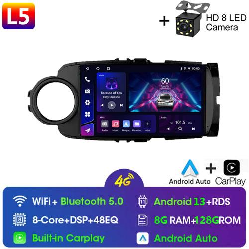 Android 13 Car Radio Multimedia Player For Toyota Yaris 2012 - 2017 RHD/LHD Android Auto Navigation GPS Autoradio Carplay WIFI