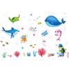 Waterproof Kindergarten For Kids Room Ocean Self Adhesive Wall Sticker Wall Decal Home Decoration