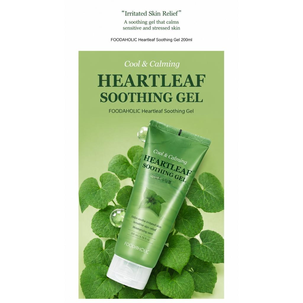 FOODAHOLIC Heartleaf Extract Cooling-Relief & Moisture-Soothing Gel 200ml