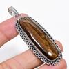 Tiger Eye Gemstone Handmade 925 Sterling Silver Jewelry Pendant 2.84" KJ-96