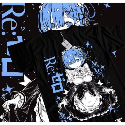 Тренд Літо 2025 Косплей Нейтральна Рем Re Zero Футболка, Мила Рем Re Zero, Субару, Японська, Манга Графічна Футболка Графічні Футболки