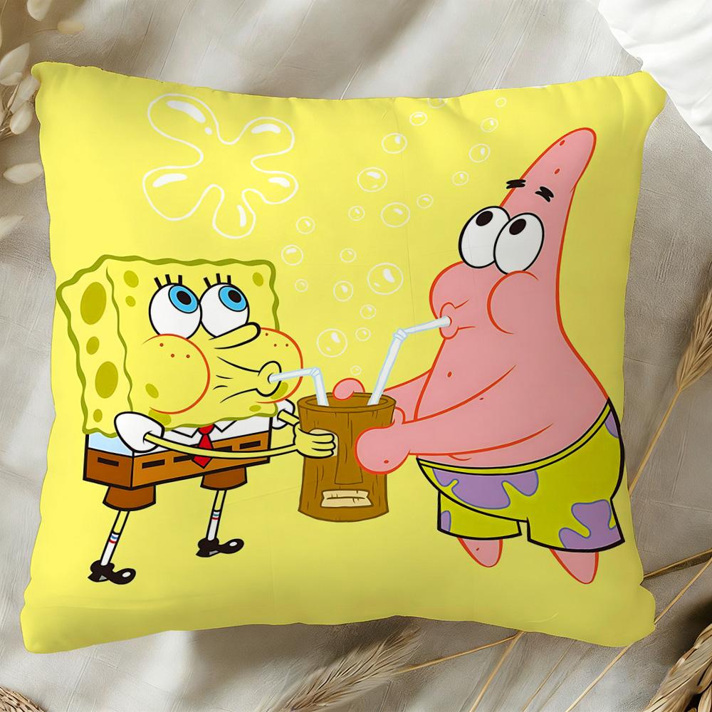 S-Sponge B-Bob Covers For Living Room Cushions Cover Decorative Pillows Pillow Cases Interior Decoration Personalized Gifts Sofa