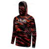 Mens UV Protection Long Sleeve Hooded Fishing Shirt Breathable Ice Silk Cycling Jersey Spring Summer Outdoor Sportwear