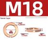 Pure Red Copper All-Copper Spring Washer, Bronze Round Washer Screw Metal Washer GB93
