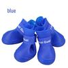 Candy Color Waterproof Vinyl Dog Boots - Anti-Slip, Pet Rain Shoes, 4-Piece Set, Multi-Color Options.