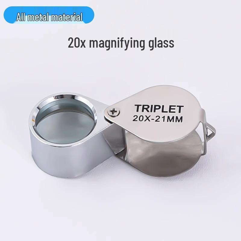 30x Bärbart Vikbart Förstoringsglas för Ädelstensidentifiering och Antikläsning