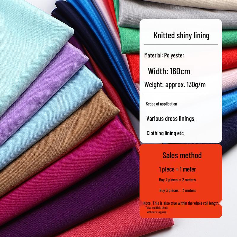 High-Stretch Shiny Chiffon Knit Lining Fabric
